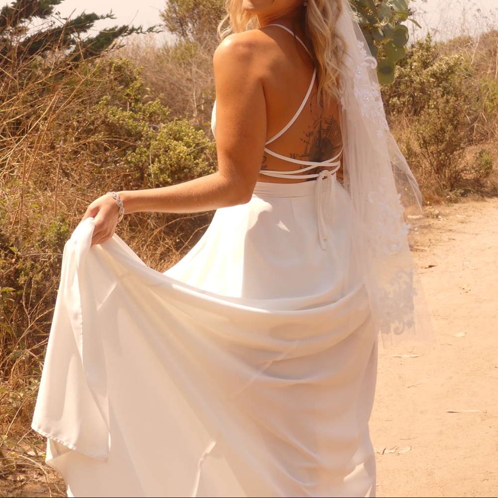 White romper dress